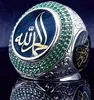 Vintage Islam Profet Muhammad Blue Crystal Ring Punk S Star Turkish Ottoman CZ Statement Rings For Men Boho Muslim Jewelry9258078