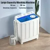 Machines draagbare wasmachine, 28 pond Twin Tub Mini compacte wasmachine met afvoerpomp, halfautomatisch voor slaapzalen, appartementen, campers