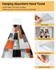 Handtuch Geometrische Figuren Orange abstrakte Handtücher Home Küche Badezimmer Hanges Geschirrtücher Schleifen weiche absorbierende kundenspezifische Wischung