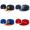 NEW designer Men's Fashion basketball team Classic Fitted Color Flat Peak Full Size Closed Caps Baseball Sports Fitted Hats In Size 7- Size 8 basketball team Snapback