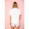 Домашняя одежда Симпатичная летняя белая спальная пижама для женщин повседневное припечаток