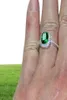 Grande promotion 3ct réel 925 élément de bague en argent diamant émeraude anneaux de pierre précieuse pour femmes bijoux de fiançailles de mariage entier 8270548