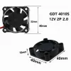 Kylning 5st GDSTIME DC 12V 2PIN 4CM 40x40x10mm 40mm Mini 7 Blades Cooling Fan 40mmx10mm 3D Printer Cooler Ventilation Fan