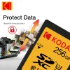 Cartas Kodak SDXC Memory Card 128GB / 64GB U3 V30 4K de alta velocidade em tamanho real cartões para câmera