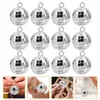 Figurine decorative 20pcs Mini Disco Ball Charm Heechain Collana sospesa a sospensione