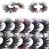 Faux cils couleurs réutilisables à la main naturellement douce vive mtilayer épais 3d faux cils fl en lash extensions maquillage accessoire dhv03