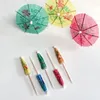 Disposable Flatware 270F 50 Pcs One Package Mixed Fruit Sticks Online Celebrity Flower Festival String Finger Fork Bamboos