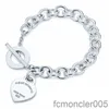 Designer Armband 100% 925 Sterling Silver Classic Key Heart Present Utsökt bröllopskammasksmyckesgåva 0mau 0mau