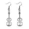 Dange oorbellen 1Pair muziekinstrument viool oorrang set paar hangers charmes voor sieraden maken vintage haak maat 18x19mm