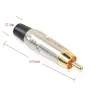 RCA Male DIY Svetsning Lotus Plug Zinc Alloy Shell Gun Gray Gold-Plated Audio Cable, Coaxial Cable, Video Cable New