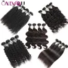 Brazilian Virgin Hair Body Wave Straight Deep Water Wave Kinkly Curly Human Hair Extensions 10a Grade Weft Weave 3 4 Bundles Natur3770228