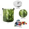 Laundry Bags Green Leaves Tree Jungle Dirty Basket Foldable Waterproof Home Organizer Clothing Children Toy Storage