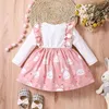 Girl Dresses 0-3Yrs Baby Girls Dress Cotton Long Sleeve Easter Born Infant Kids Spring Clothing