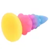 New Dream Jelly Colourful Luminous Dildos Anal Toys Monster Penis Glowing Butt Plug Soft With Suction Cup For Women Men