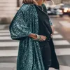 Kadın Ceketleri Partisi Sequin Hardigan Ceket Avrupa ve Amerikan Moda Baharı 2024