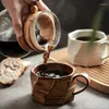 Tazas Taza de porcelana para café Drinkware Espresso Copas de hielo Regalo personalizado Café original Cafés de téware de cerámica