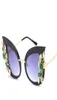 Übergroße Sonnenbrille für Frauen Randlessless transparente Marken Lady Dame weibliche Meeresfarbe Perle Blume Sonnenbrille 8 Color2988041