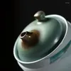 Ensembles de voies de thé Inspiré Concentric Express Cup Portable Céramic Travel Tea Set 1 Pot 4 tasses Kong Fu