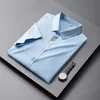 メンズバンブファイバー半袖シャツプラスサイズ夏の薄い独身のビジネスカジュアルブラウスラグジュアリードレス服7xl 8xl 9xl 240329