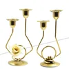 Candle Holders 594C Flower Metal Holder Wedding Table Stand 2 Arm Candlestick For Festival Party Home Dinning Decoration