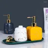 Liquid Soap Dispenser keramisch marmeren handdesinfectief fles High-grade huishoudelijke make-up remover shampoo collectie badkamer accessoires