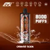 En gros KK 8000 8K Puffes Disposables Vape Pen Jui de vape de bonne qualité 2% 5% Nicotine Vape Bar Pod Vaporizer Cigarette Mini Ecigs Sigarette Wape