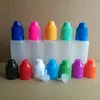 Speicherflaschen 500pcs 20 ml Pe E Flüssigvertiefer weiche nachfüllbare Flasche mit kindersicheren Kappen Lange dünne Spitzen für Saftnagelgel