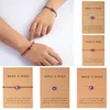 Bracelets de charme bracelet classique Amulet Evil Blue Eye Rouge Black String Corde tressée Friends Friends For Women Lucky State Bijoux