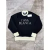 Casa blanca casablancas sweatshirt mannen ontwerper sweaters mode lange mouwen casablanc losse trui pullover gebreide jacquard 185