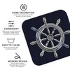 Table Mats Chrome Style Nautical Wheel Baking Mat For Dining Kitchen Accessories Napkins Coffee Pad