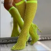 Сапоги Kcenid New Fashion Women 2020 Summer Sexy Sexy Over The Cloe Women Boots Loved Toe High Heels Sock Boots Sandal