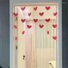 Decoratieve beeldjes schattige deur raam gordijnpartitie voor woonkamer slaapkamer keuken meisje decoratie punch gratis hangende liefde hart