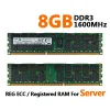Rams Samsung Memoria DDR3 DDR3L 4 Go 8 Go 16 Go 1333 1600 1866MHz Mémoire de serveur PC312800R REG ECC RAM MÉMOIRE ARRIGÉE AVEC RADIATEUR