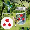 Altre forniture per uccelli Hummingbird Water Feeder Mtiple Porte di alimentazione Vintage Mason Jar con 3 buche per la consegna di gocce da giardino dh9gy