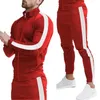 Gym Training Wear Men Jogger Set di felpa con cappuccio per abiti sportivi autunnali Abiti da binari a 2 pezzi Set da jogging da uomo personalizzato 240407