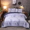 Beddengoed sets 40Bedding Stone Simple Plain Quilt Cover en hoofdsteungrootte Home Textile driedelige set kussensloop