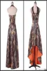 HALTER NEK PROM -jurken goedkope hoog lage feestkleding camo uniek ontwerp formele zoete meisjesjurk voor 15 prachtige avondjurk4007263