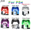 Fall JCD PS4 Controller Anpassad CLEAR Full Housing GamePad Shell Case -knappar täcker kit ersättning för PS4 V1