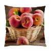 Oreiller Couvre à lancer des fruits de fruits 45x45 Décoration de salon Polyester Linen Cover Sofa Food Sofa Home Decor Gift E1241