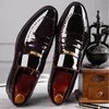 Patent Leather Men Shoes Glip op oxfords voor mannelijk trouwfeestkantoor werk plus size klassieke zakelijke casual modeschoen 240407