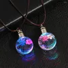 Colliers pendants Boule de fleur de papillon