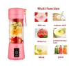 Juicers Blender Mixer Bottle Bottle Juicer Cup para smoothies e sacas USB recarregáveis com 6 lâminas para esportes e viagens