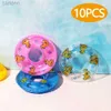 Bath Toys 2/4/6/10pcs Kids Mini Swim Ring Bath Toy Summer Fun Swimming Float Ring Toys For Rubber Ducks Dolls Uppblåsbar Bath Toy 240413