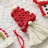 Dekorativa figurer Xmas Party Ornament Creative Christmas Cotton Thread Little Pendant DIY Handmased (Santa Claus A/23G)