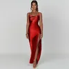 Cross border sexy evening dress from Europe and America elegant stylish slit 240409