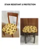 Chaves de cadeira Gunflower Aquarela Flores de assento Cushion Dining de alongamento 2pcs Capa de capa para casa El Banquet Room