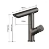 Robinets d'évier de salle de bain Beccola 360 degrés Rote Black Basin Robinet Single Lever et Cold Water Mixer Tap Chrome