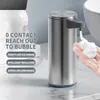 Vloeibare zeep dispenser roestvrijstalen infrarood automatisch schuim intelligente inductie handmachine voor thuiskeuken badkamer