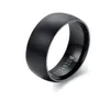 Мужские базовые обручальные кольца в черном титановом стальном обручальном кольце куполо