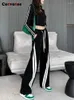 Damesjeans Yitimuceng High taille voor vrouwen gesplitste vintage streetwear Drawtring rechte casual volledige lengte y2k baggy broek